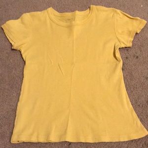 John Galt yellow crop tee